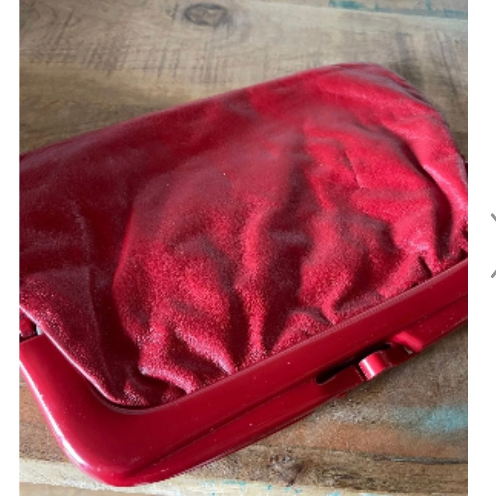 Italian Leather lucite Clutch
